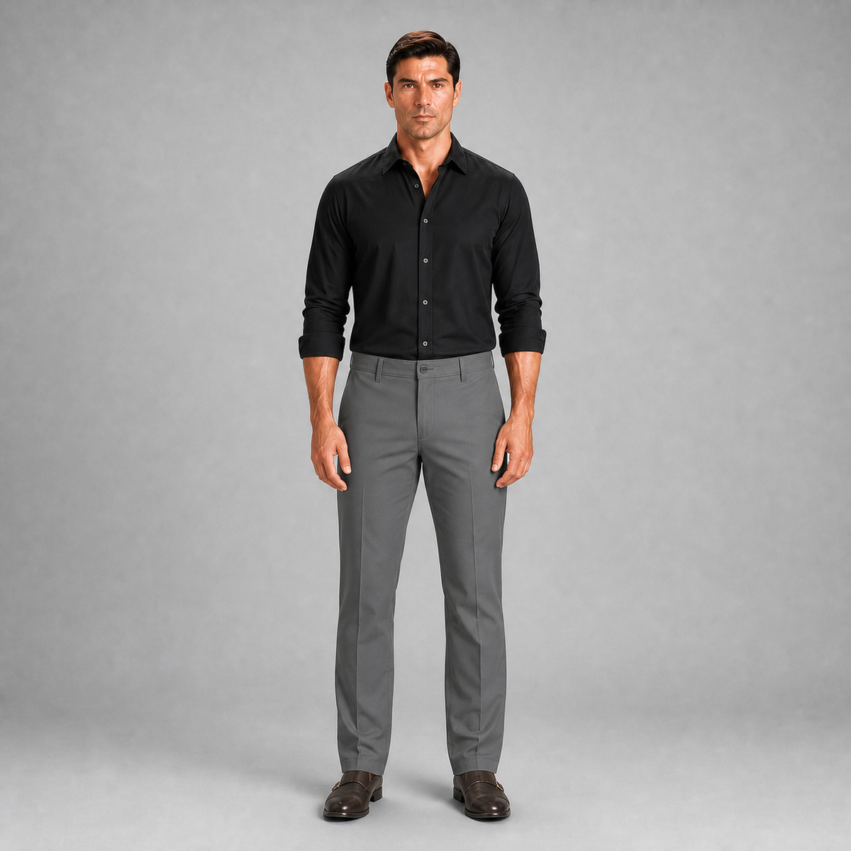 Pantalon  S/p Gab. Harvard Gris A0610