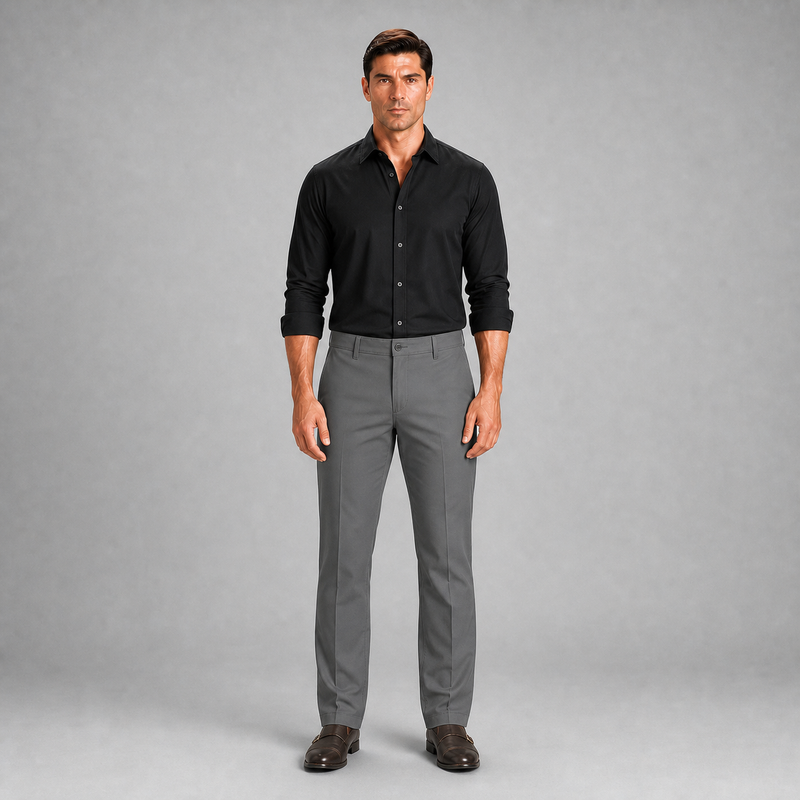 Pantalon  S/p Gab. Harvard Gris A0610