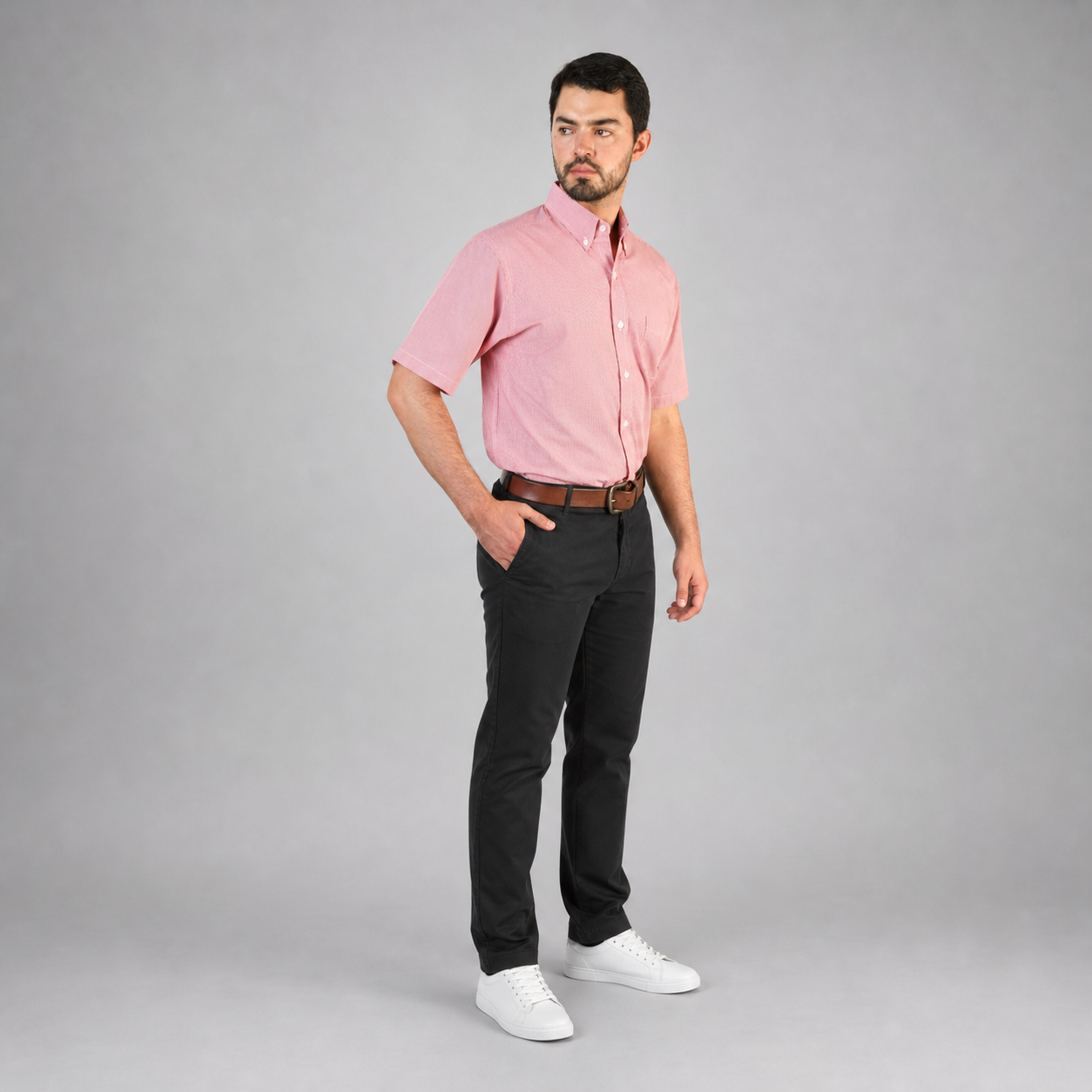 Camisa Oxford Ingles Ladrillo A0200