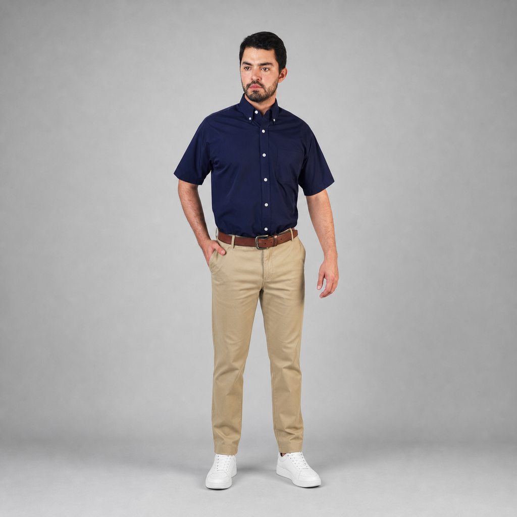 Camisa Popelina Elite Marino A0030