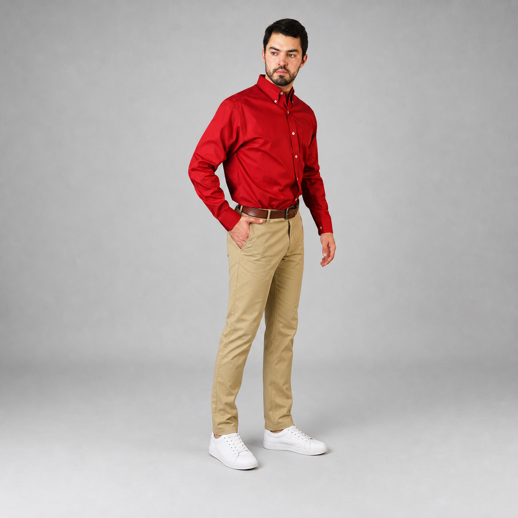 Camisa New York Rojo Quemado A0015