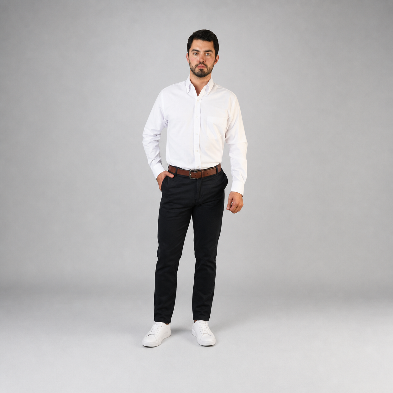 Camisa Oxford Ingles Blanco A0205
