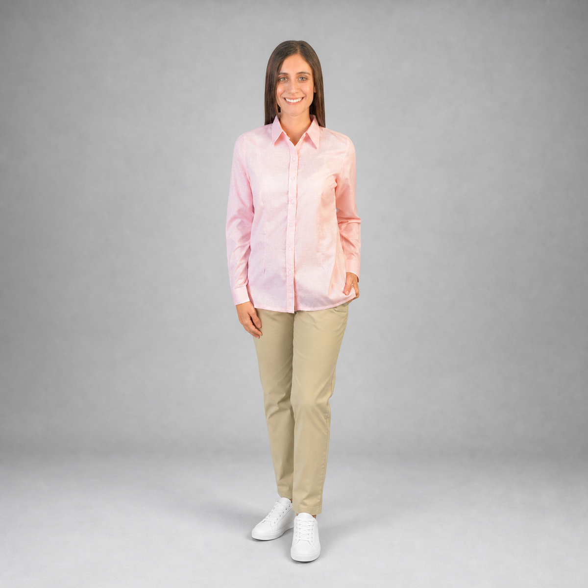 Blusa Lino Cancun Coral B0165