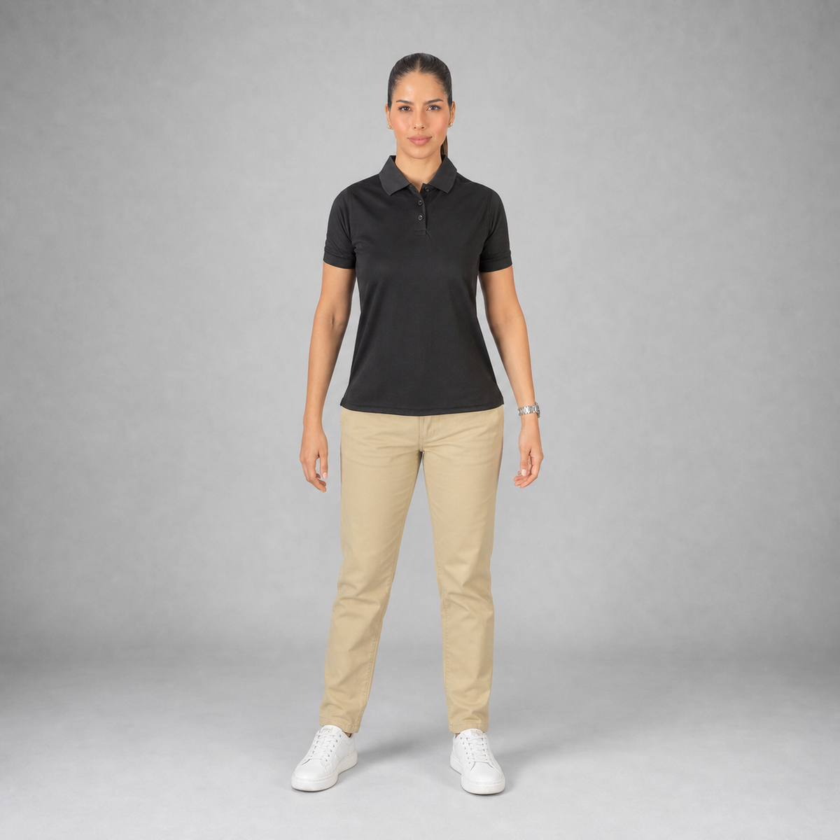 Polo Dry Fit Negro B1770
