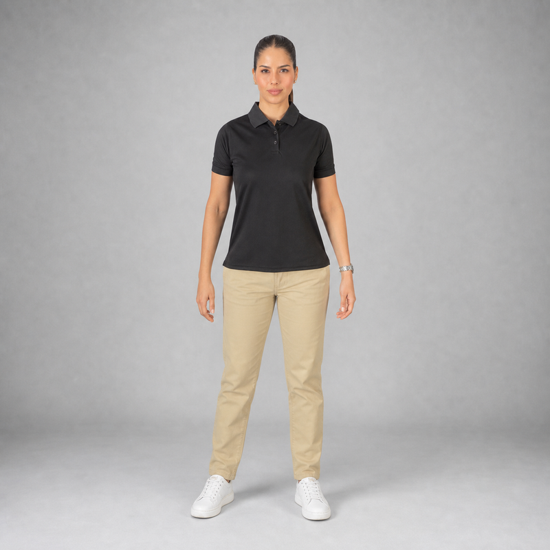 Polo Dry Fit Negro B1770