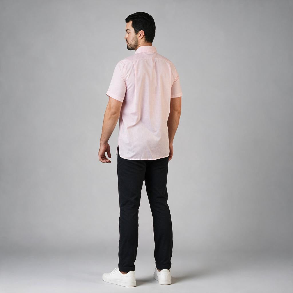 Camisa Lino Cancun Coral A0160