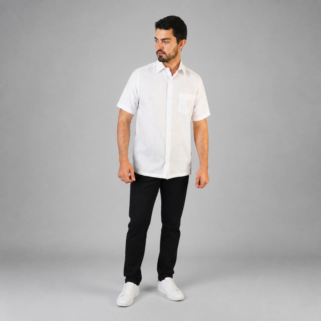 Camisa Lino Cancun Blanco A0160