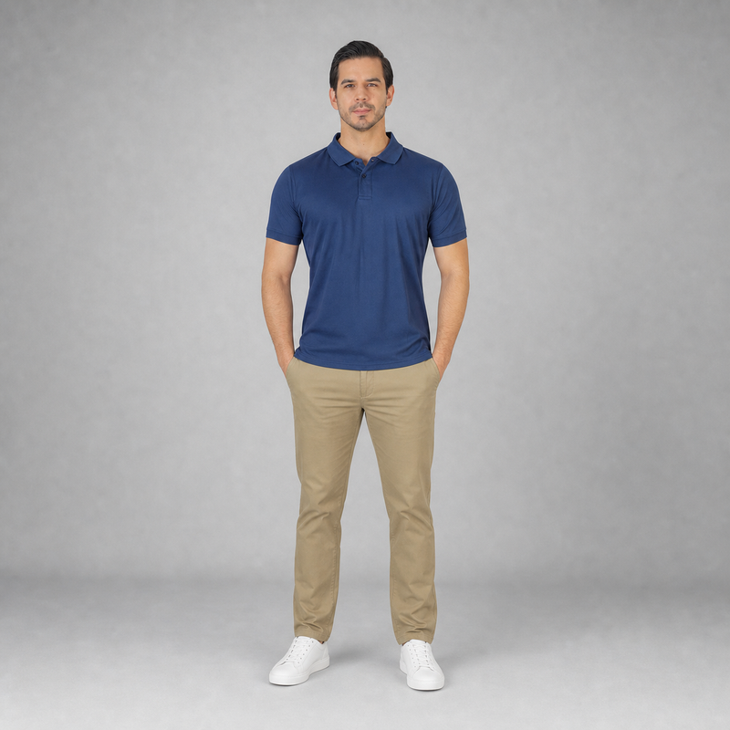 Polo Playera Polo Caballero Dry Fit Navy A1770