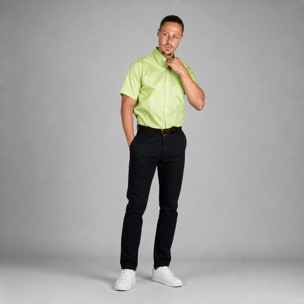 Camisa New York Verde Manzana A0010