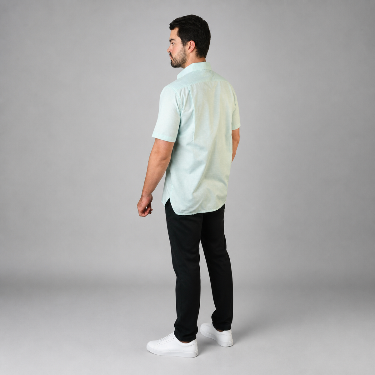 Camisa Lino Cancun Turquesa A0160