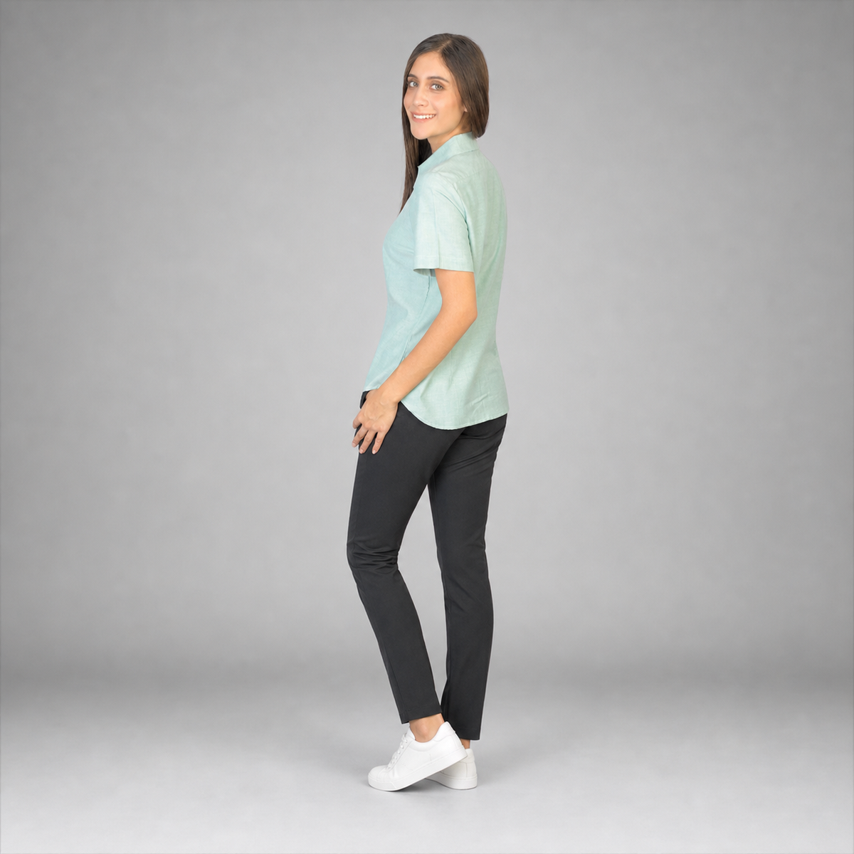 Blusa Oxford Ingles Verde B0200