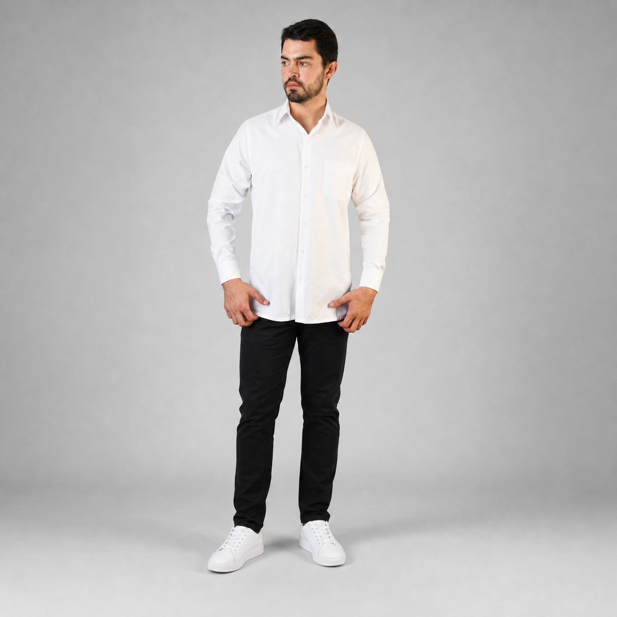 Camisa Lino Cancun Blanco A0165