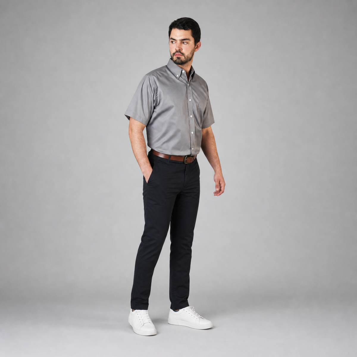 Camisa Florencia Gris A0110