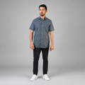 Camisa Lino Uniforme Marino A0170