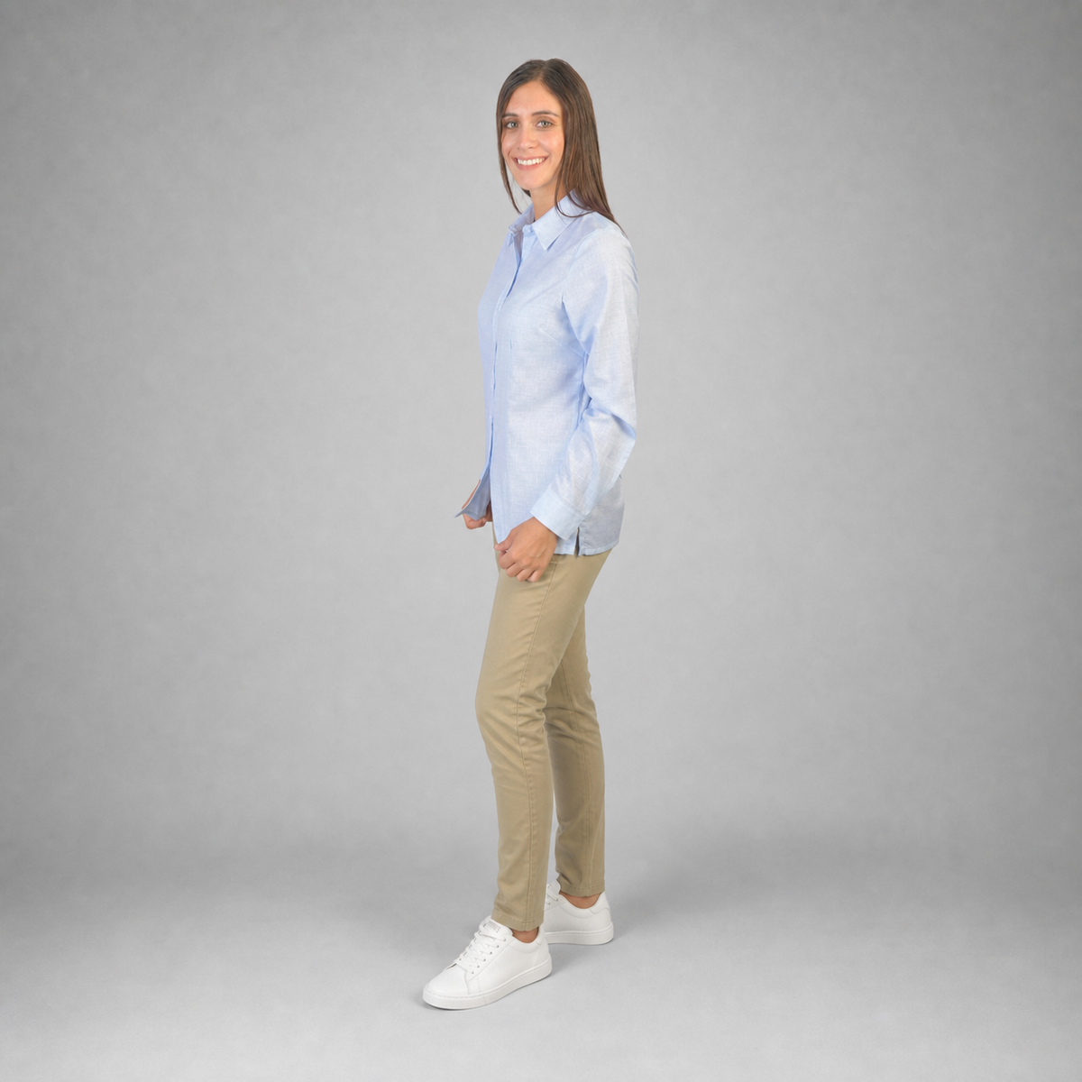 Blusa Lino Cancun Cielo B0165