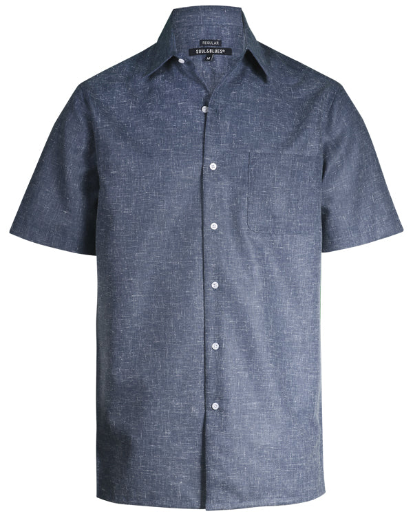 Camisa Lino Uniforme Marino A0170