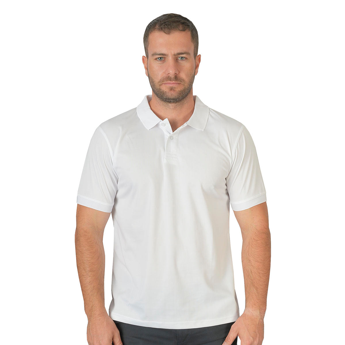 Polo Playera Polo Caballero Dry Fit Blanco A1770