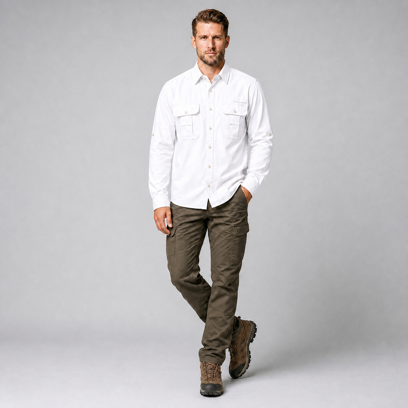 Camisa Outdoors Explore Blanco A2695