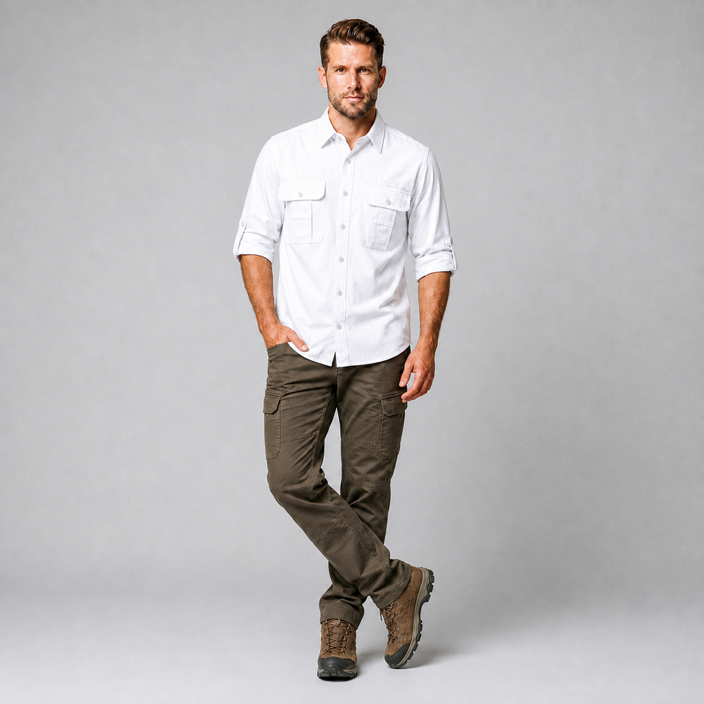 Camisa Outdoors explore Blanco A2695