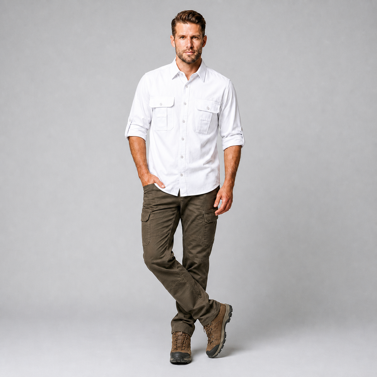 Camisa Outdoors explore Blanco A2695