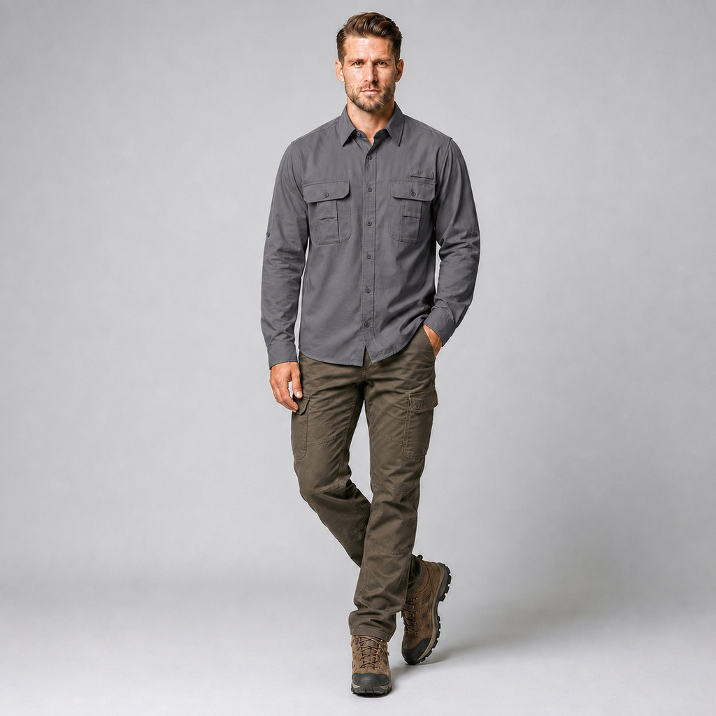 Camisa Outdoors explore Gris A2695