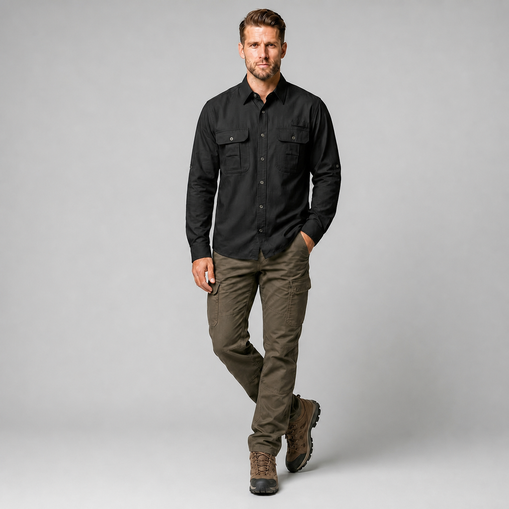 Camisa Outdoors explore Negro A2695