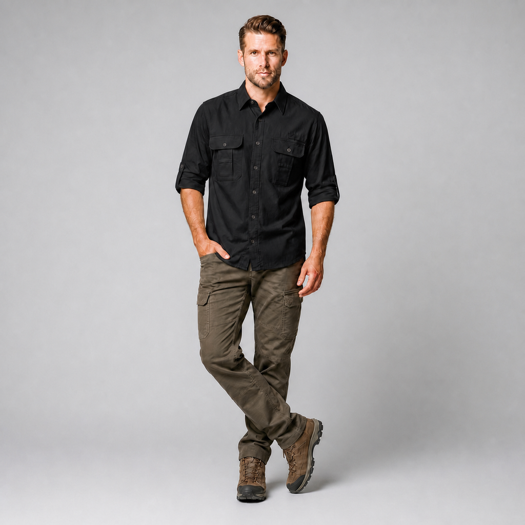 Camisa Outdoors explore Negro A2695