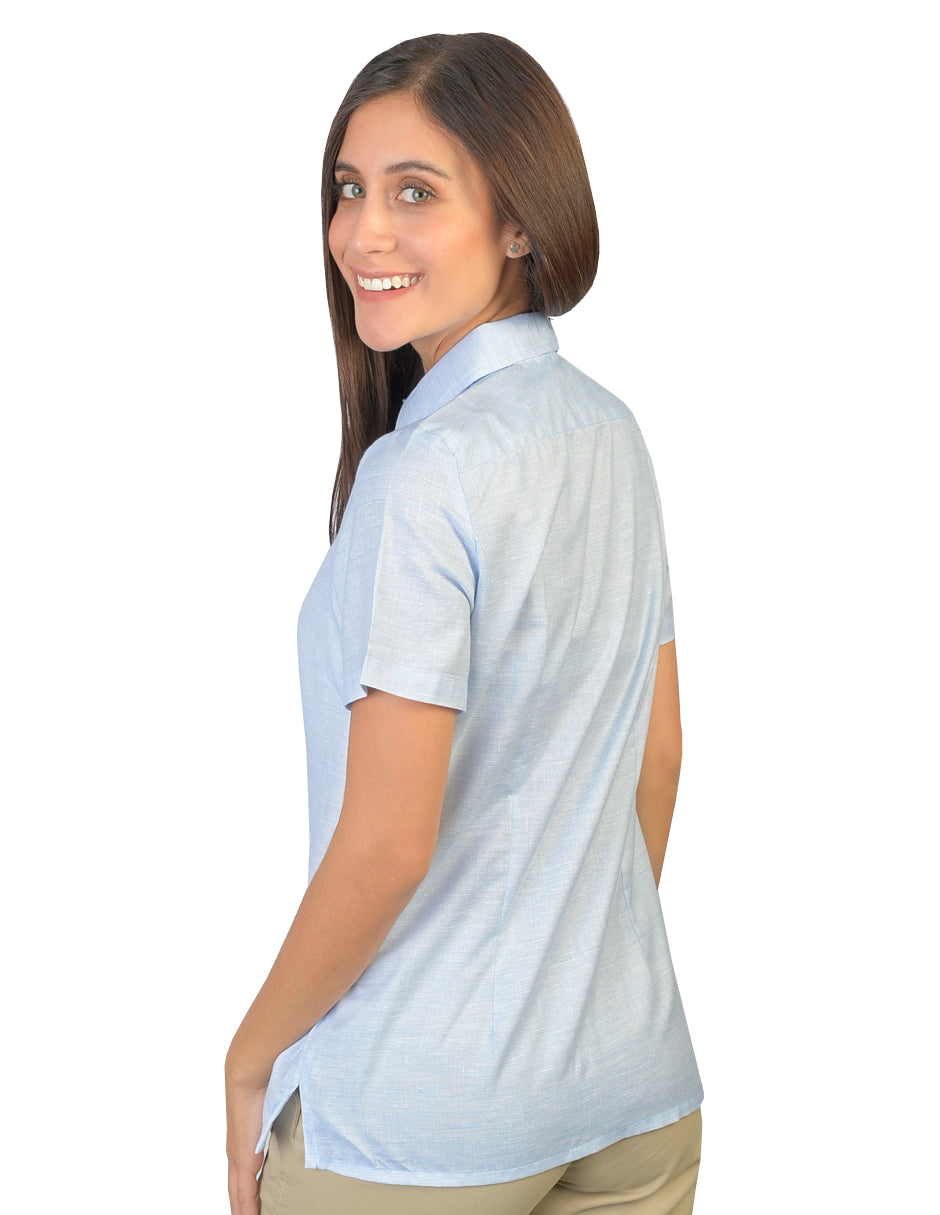 Blusa Lino Cancun Cielo B0160