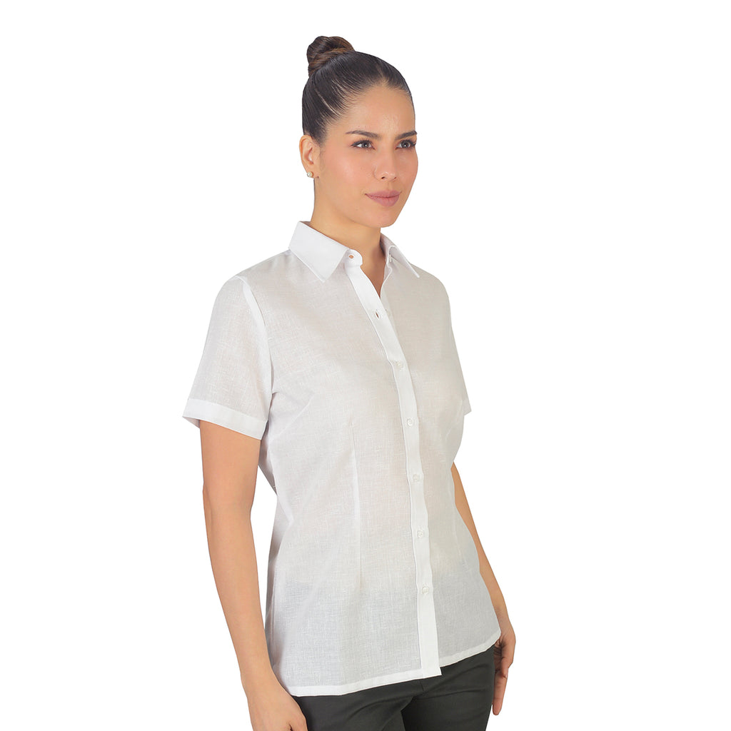 Blusa Lino Uniforme Blanco B0170