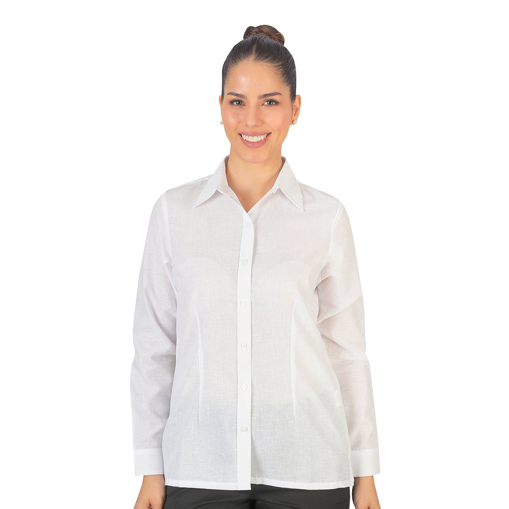 Blusa Lino Uniforme Blanco B0175