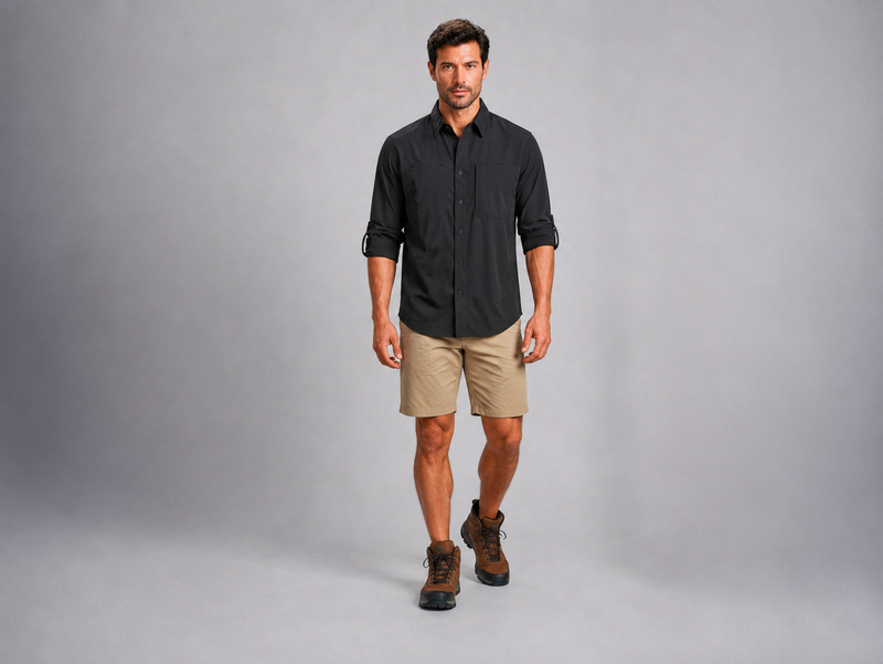 Camisa Outdoors Baja Negro C1765