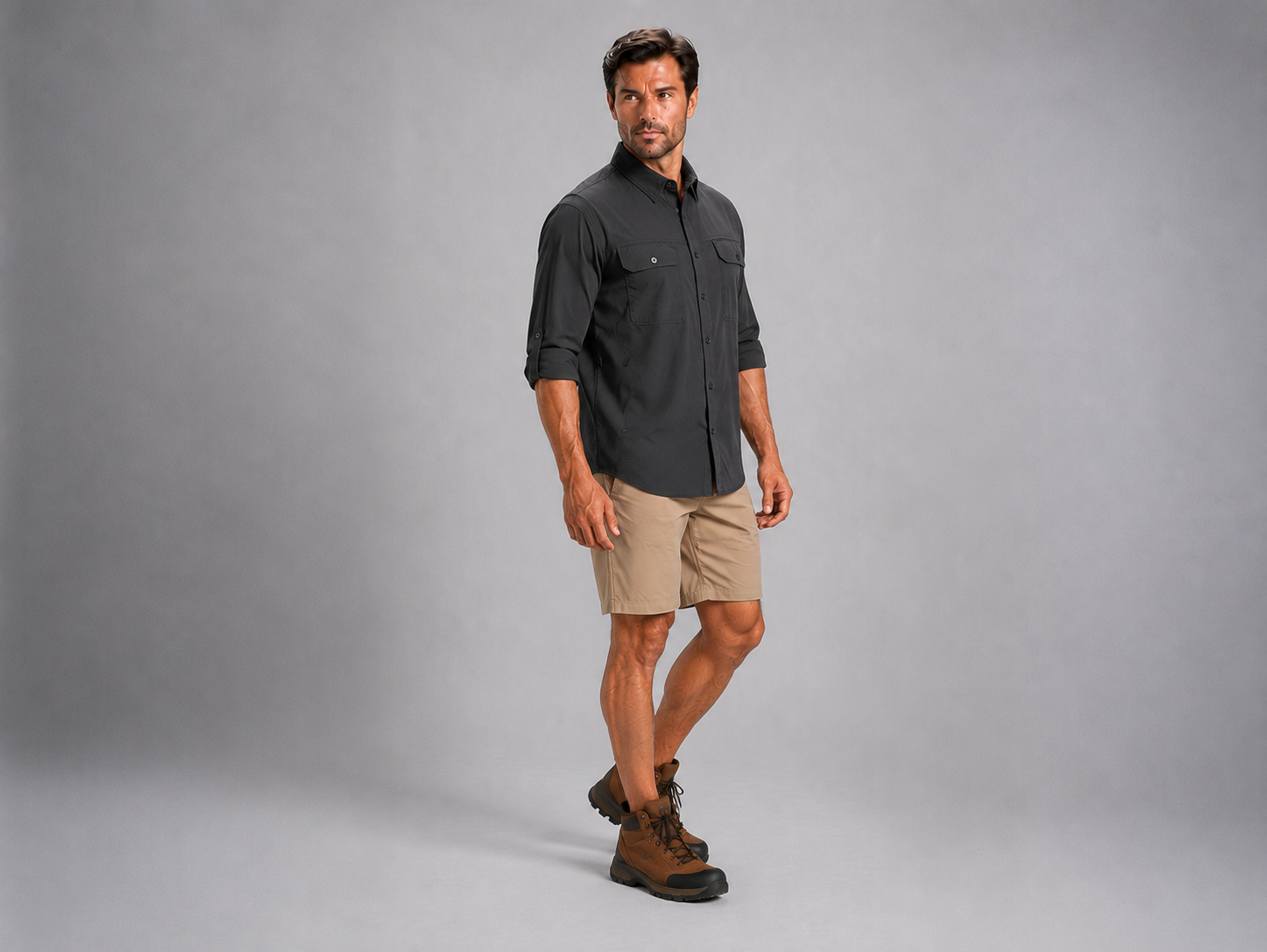 Camisa Outdoors Cool Max Grafito A2065