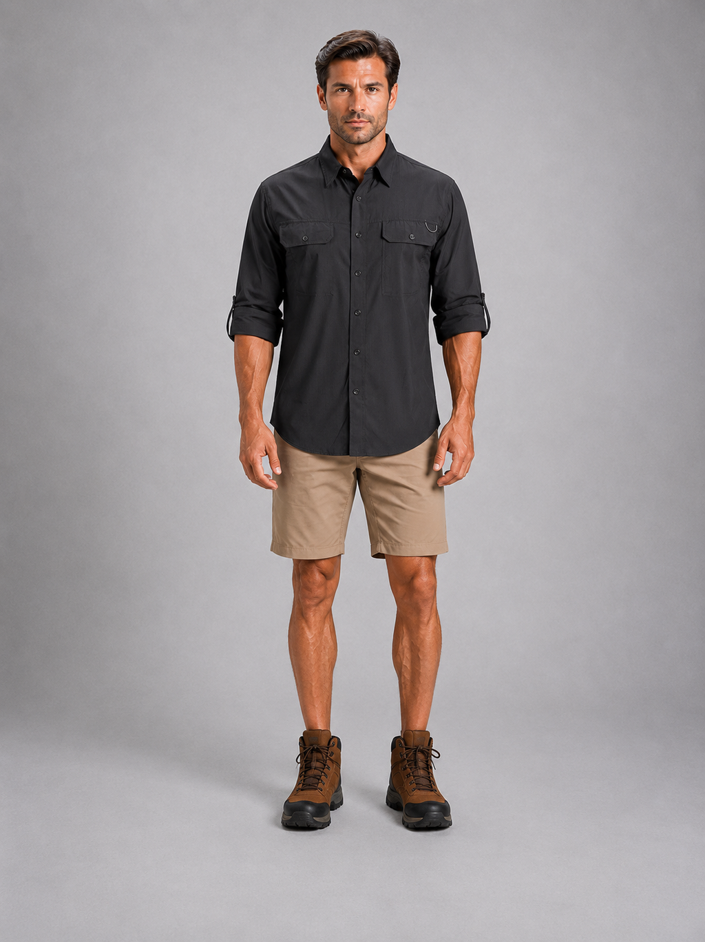 Camisa Outdoors Cool Max Grafito A2065