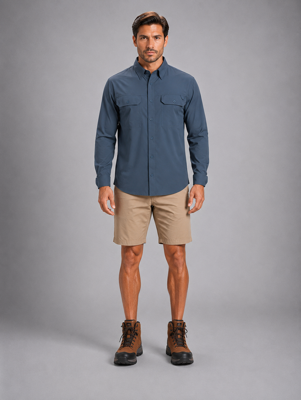 Camisa Outdoors Cool Max Plomo A2065