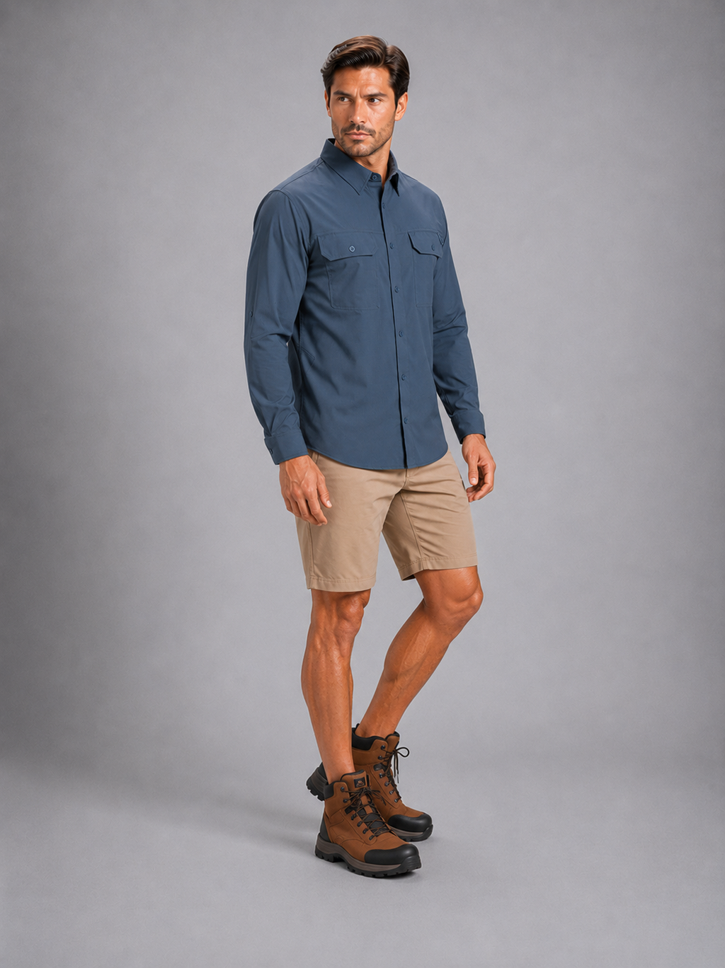 Camisa Outdoors Cool Max Plomo A2065
