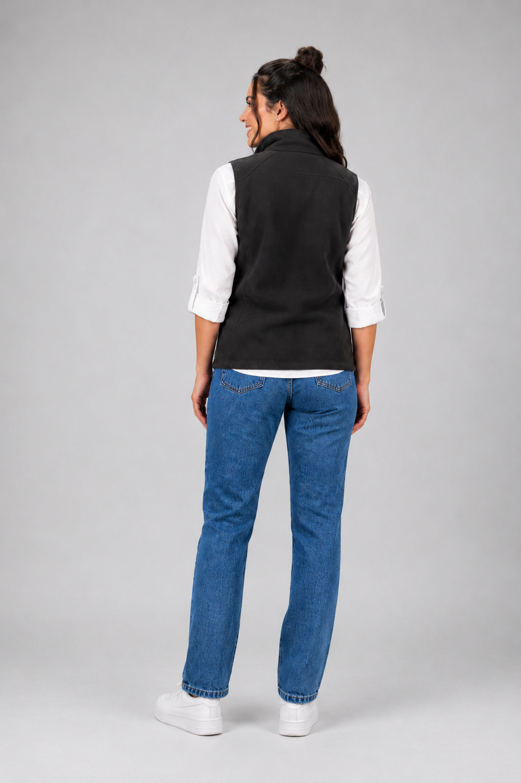 Chaleco Polar Fleece Dama Negro B2070