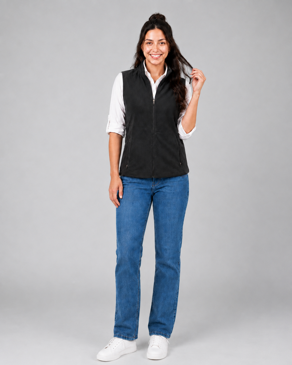 Chaleco Polar Fleece Dama Negro B2070