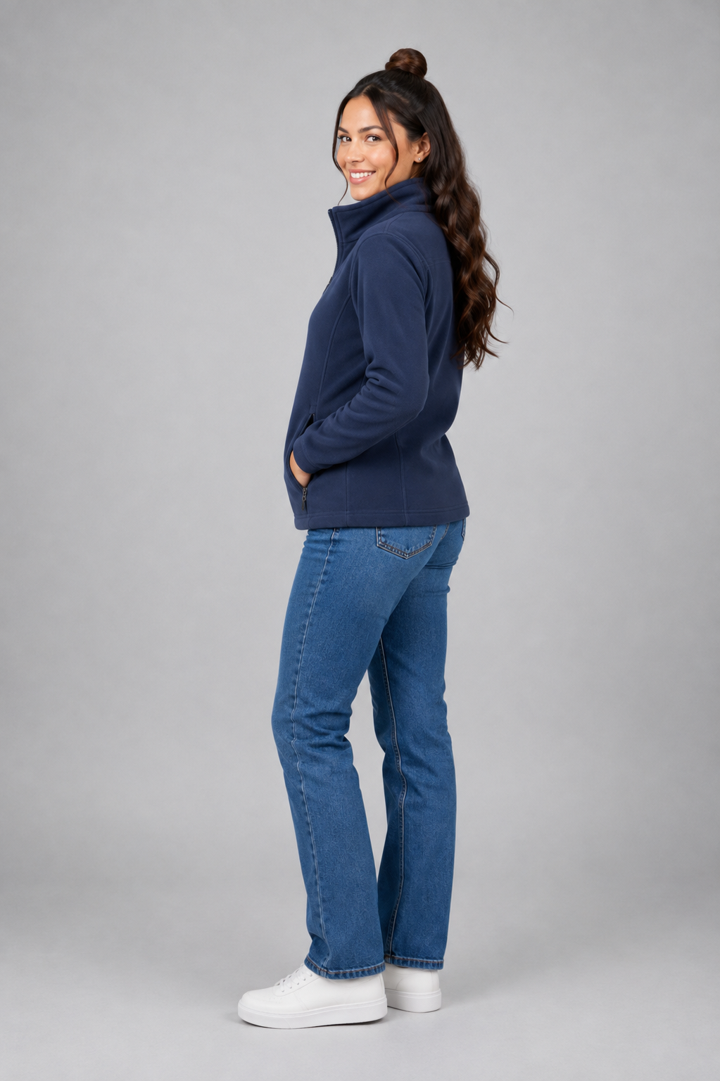 Chamarra Polar Fleece Marino B2075
