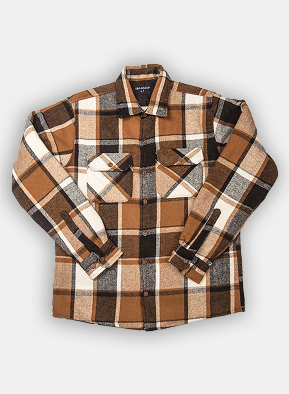 Sobrecamisa Cuadros Cafe K0005