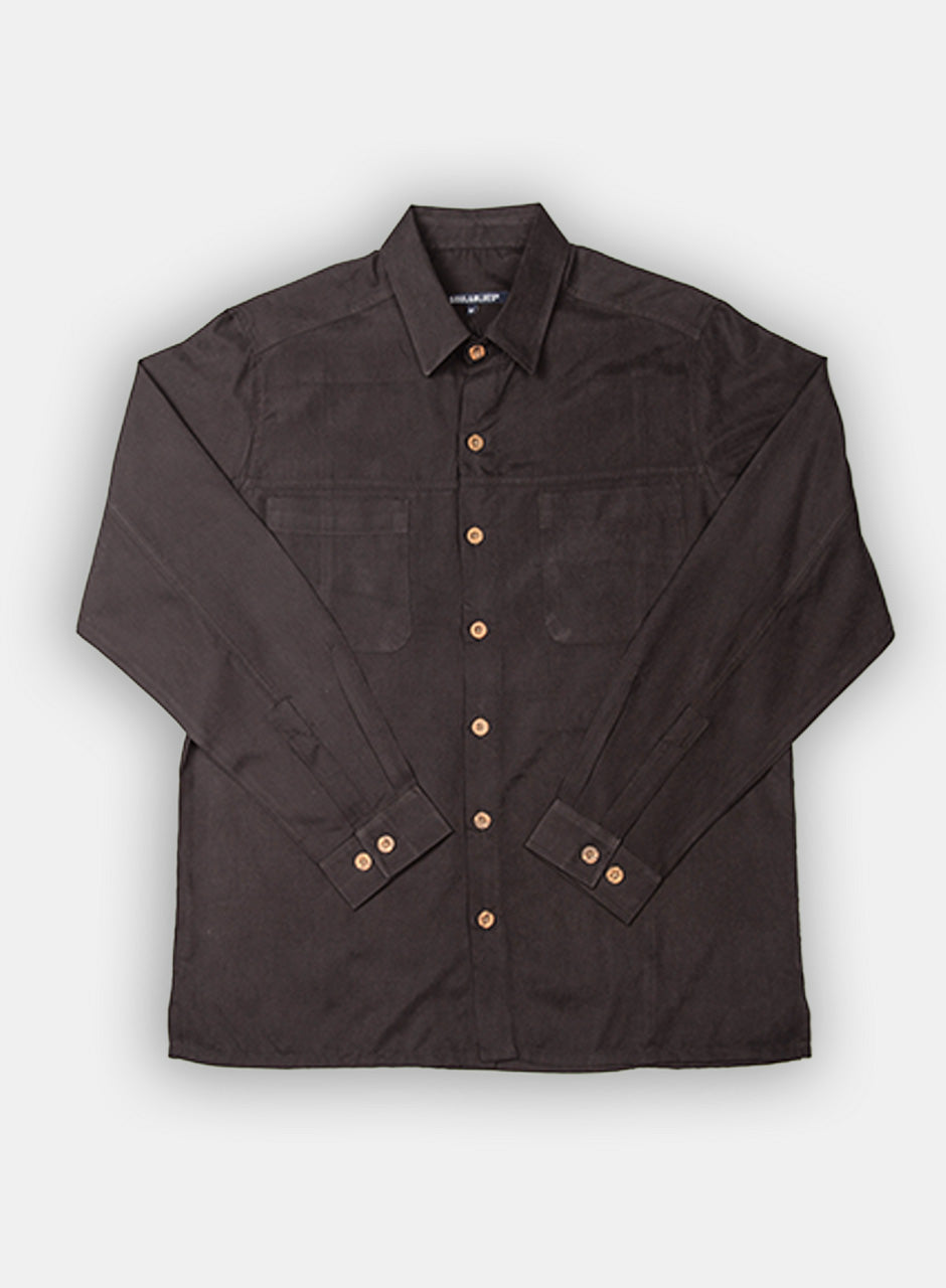 Sobrecamisa Suede Negro K0101