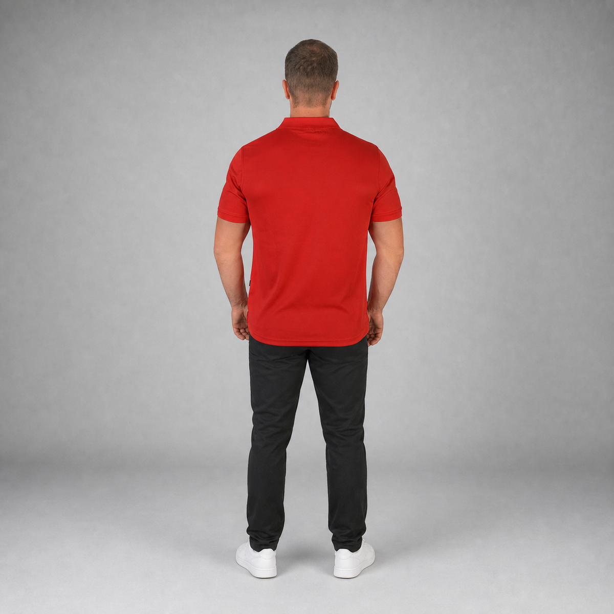 Polo Playera Polo Caballero Dry Fit Rojo A1770