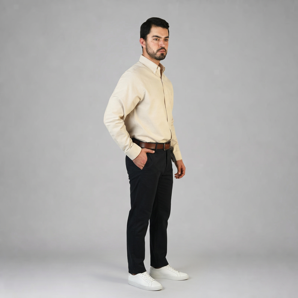 Camisa Oxford Beige A0055