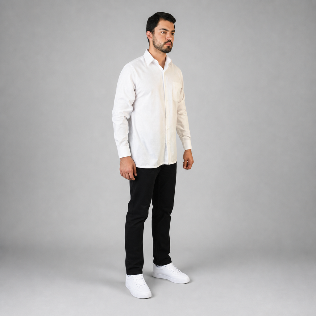 Camisa Lino Cancun Blanco A0165