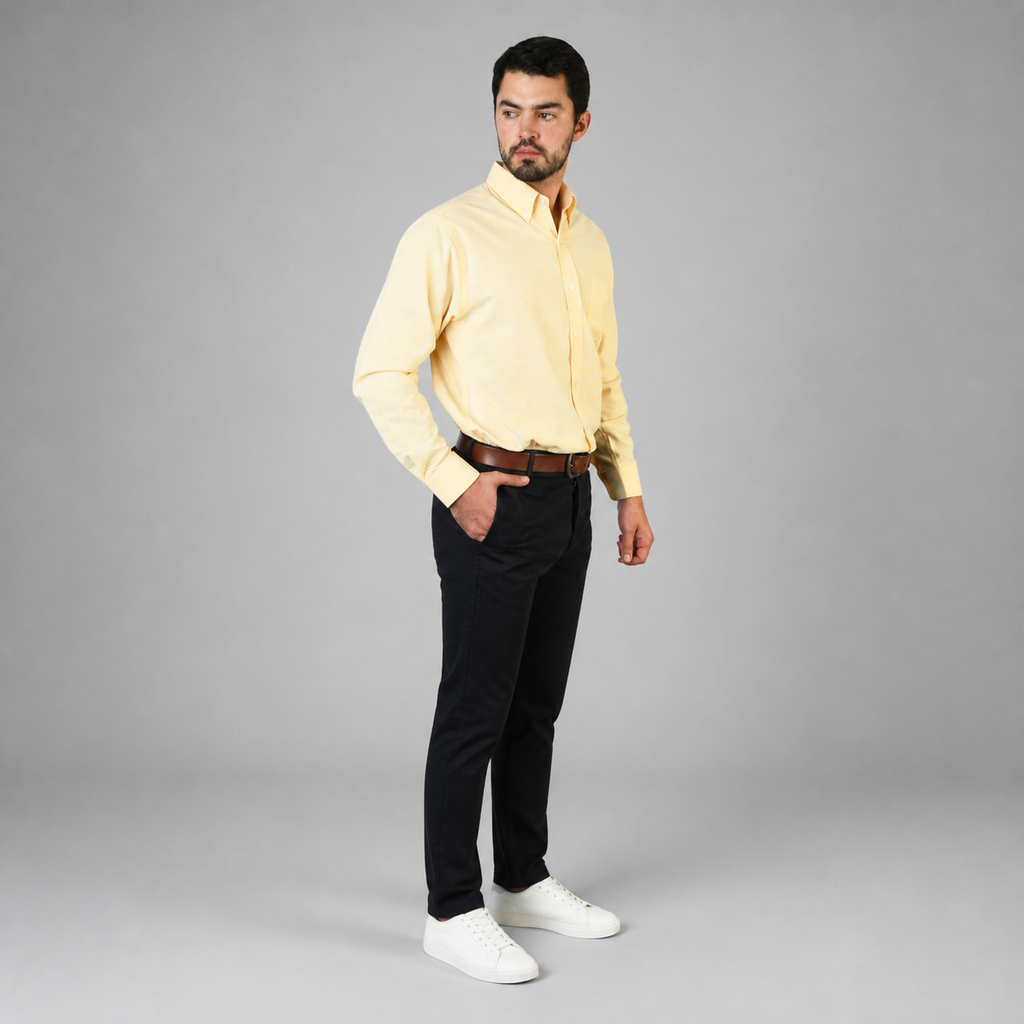Camisa Oxford Ingles Amarillo A0205