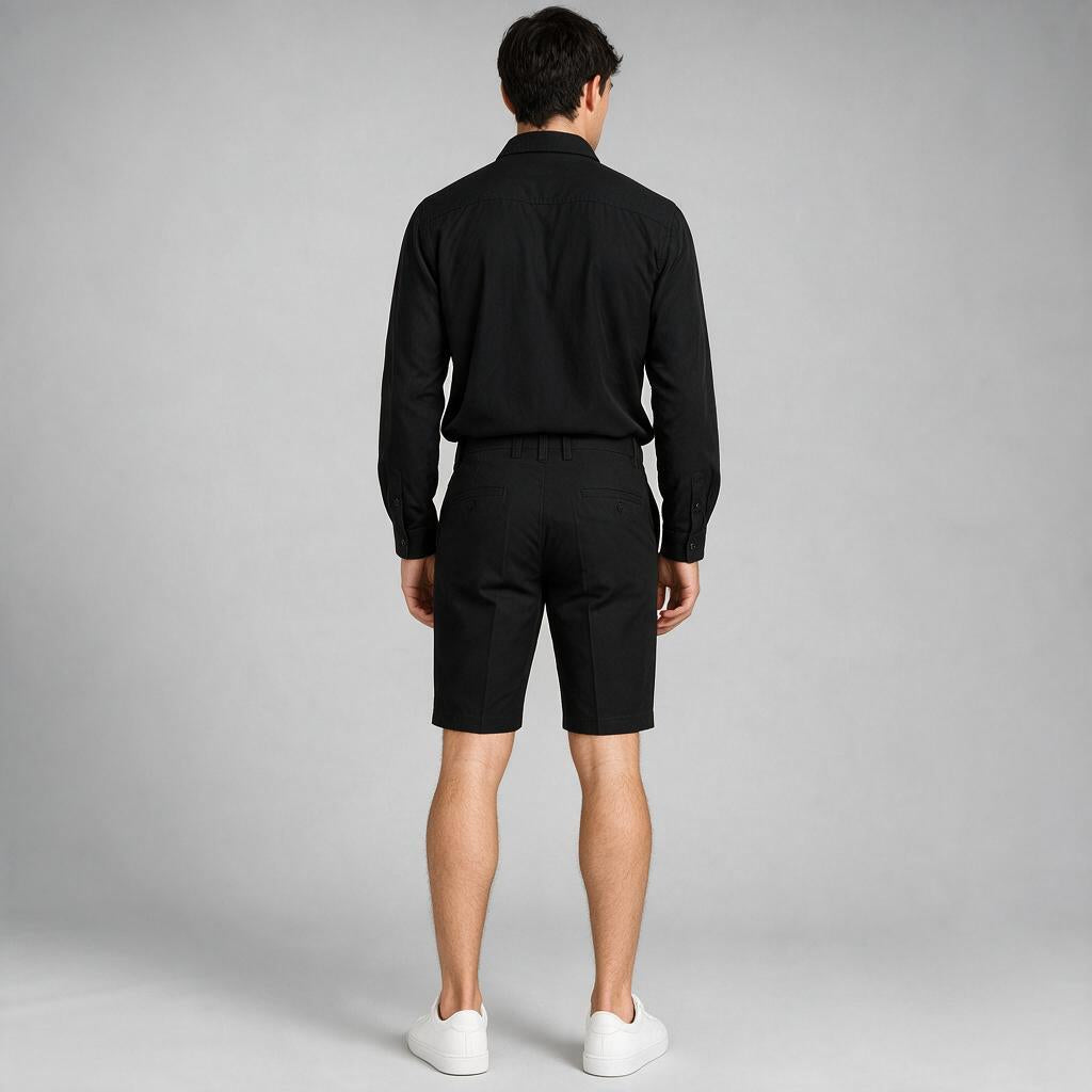 Bermuda Gabardina Negro A0650