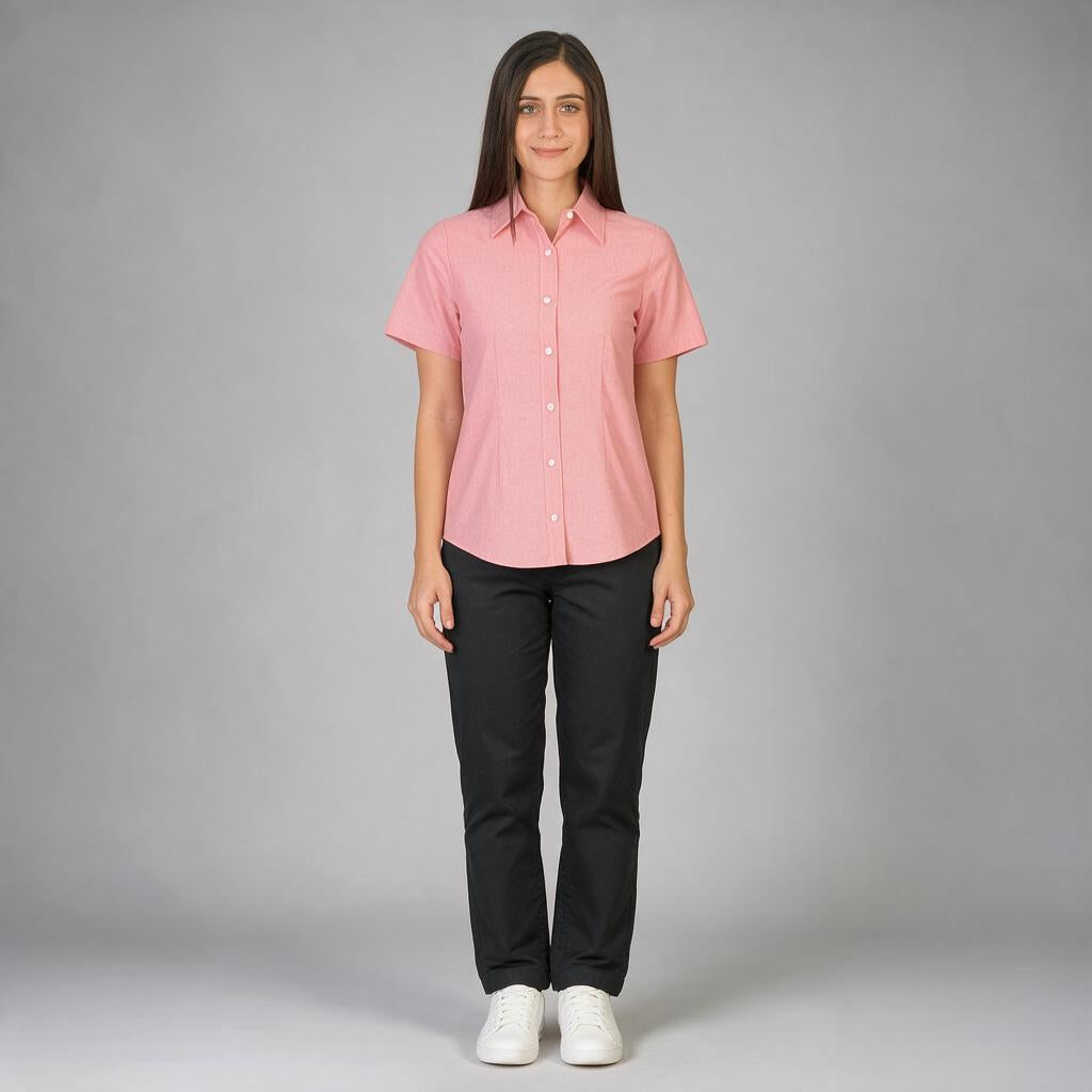 Blusa Oxford Ingles Coral B0200