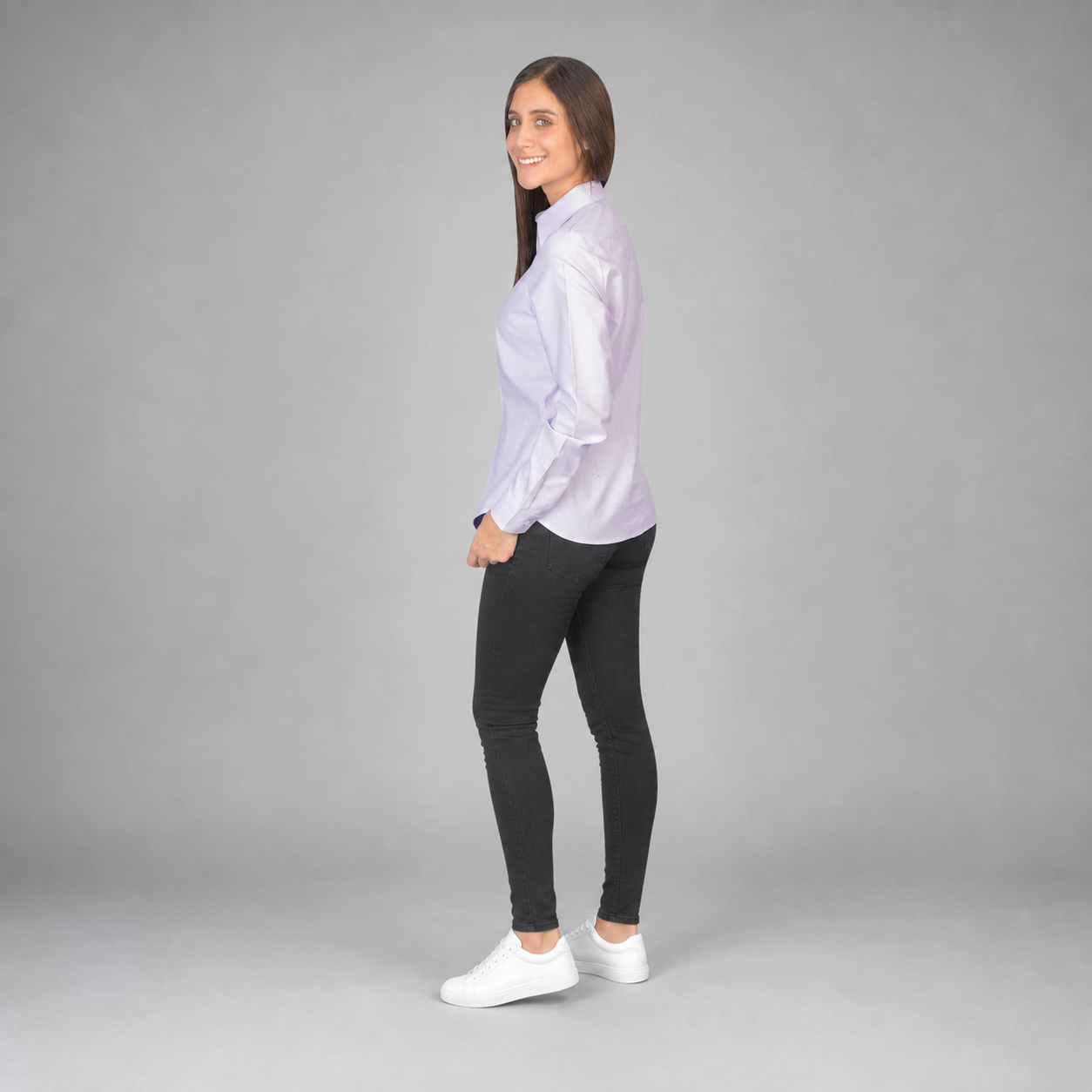 Blusa Oxford Pin Point Lila B0065