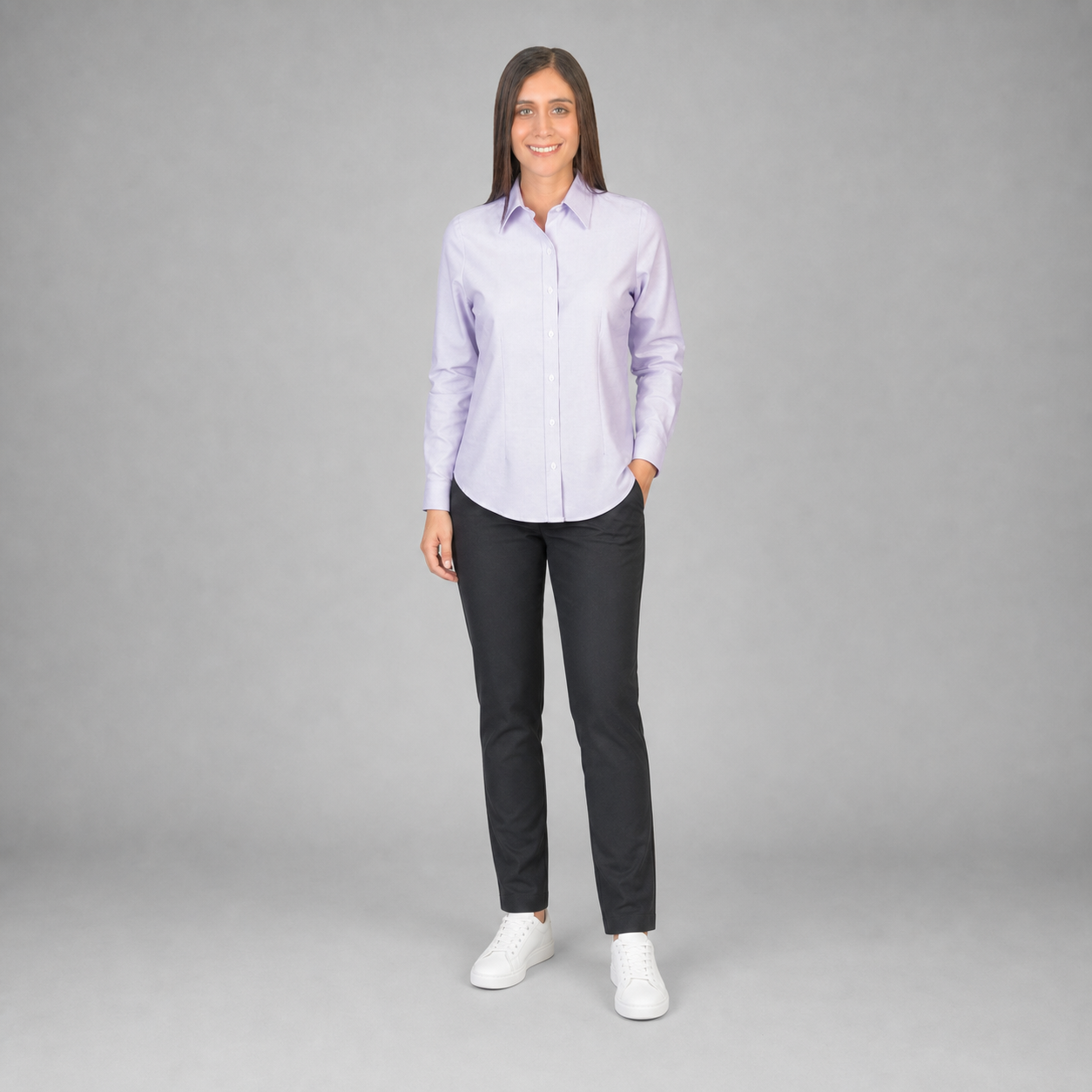 Blusa Oxford Pin Point Lila B0065
