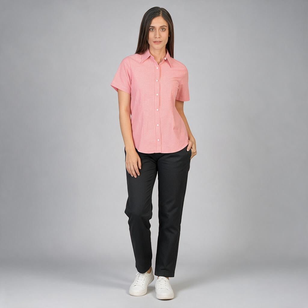 Blusa Oxford Ingles Coral B0200