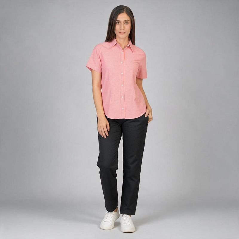 Blusa Oxford Ingles Coral B0200